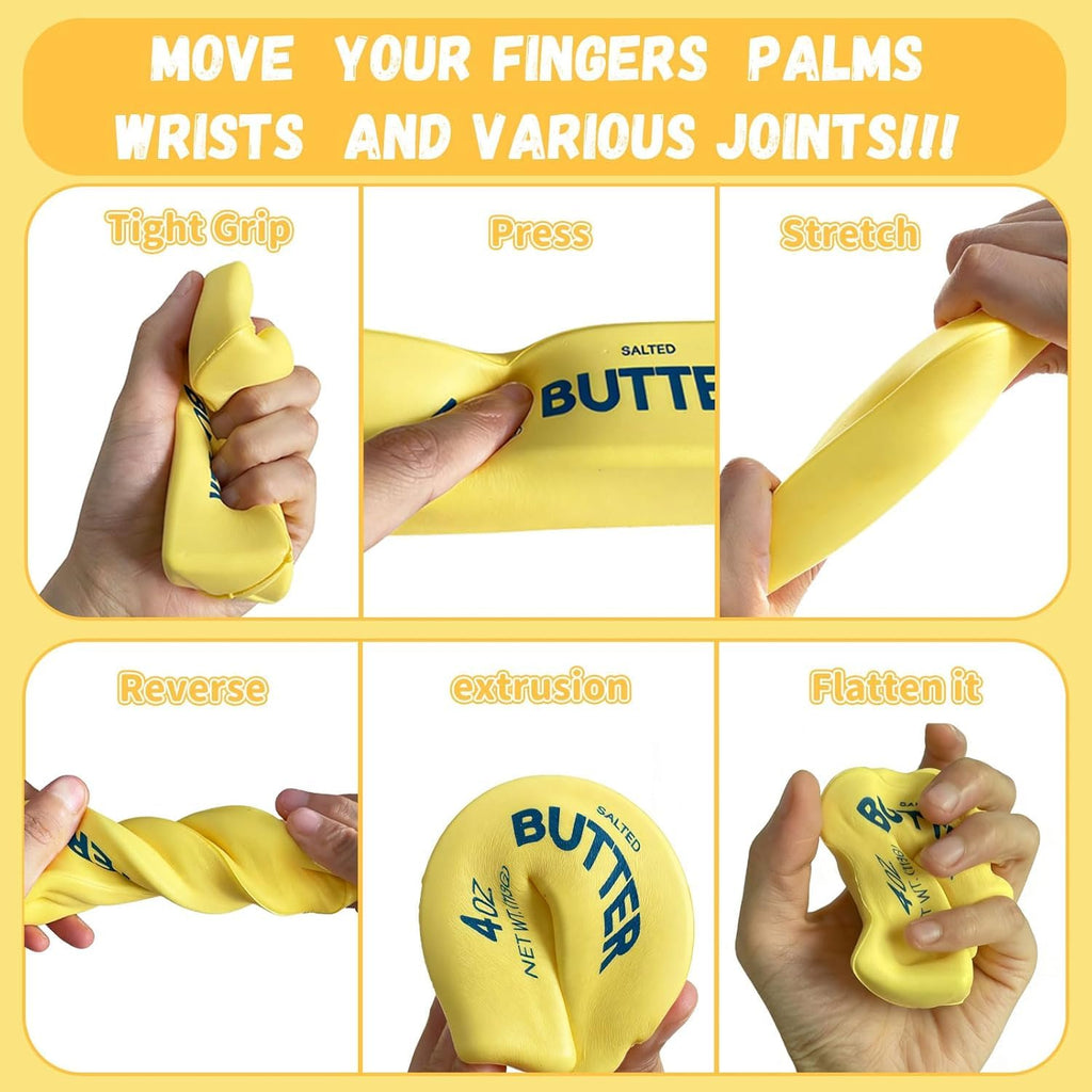 2-Pack Slow Rising Butter Stick Squishies - Sensory Fidget Toy for Stress Relief & Desk Decor