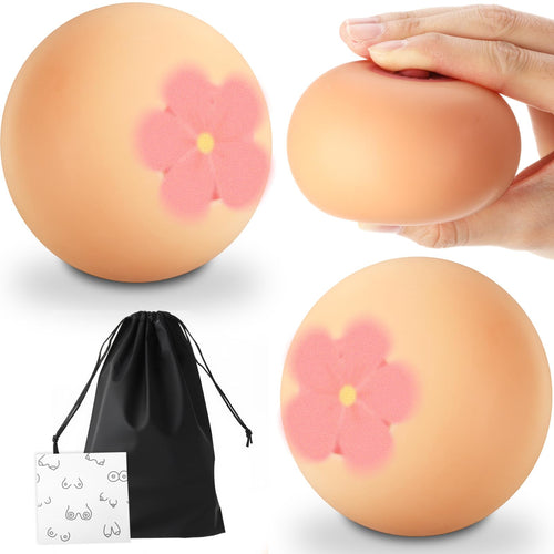 2 Pack Stress Squeeze Balls – Soft Silicone Stress Relief Balls with Gift Card and Drawstring Bag for Hand Exercises, Fun Gift for Men and Women
