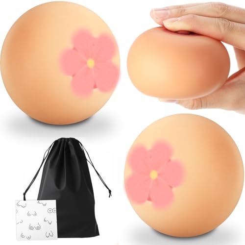 2 Pack Stress Squeeze Balls – Soft Silicone Stress Relief Balls with Gift Card and Drawstring Bag for Hand Exercises, Fun Gift for Men and Women