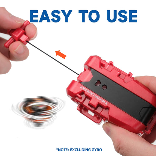 2-Pack X String Launcher Set for Right Spinning Tops (Red + Blue) – Compatible with X Beys Only