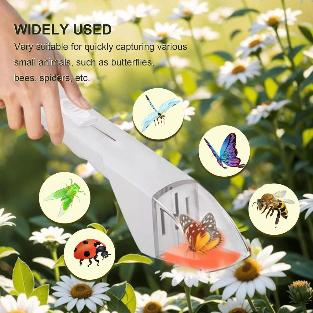 2-Piece Humane Small Animal Catcher – Quick Release Bug Container for Kids & Adults