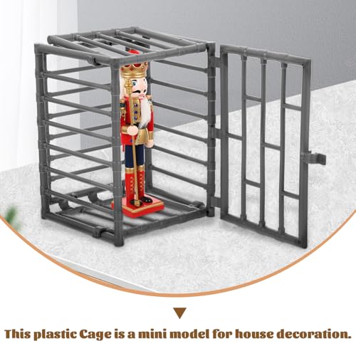 2-Piece Mini Plastic Cage Set for Displaying Stuffed Animals or Organizing Small Items - jojofuny