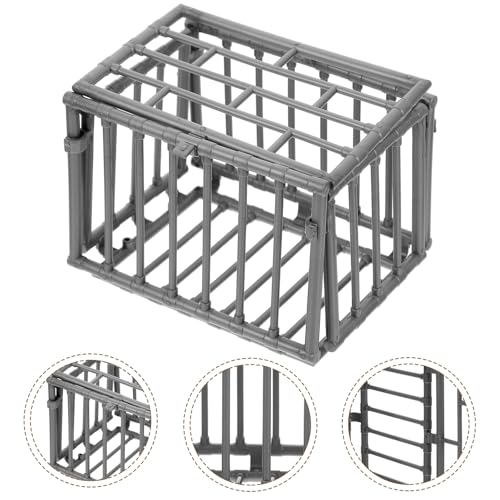 2-Piece Mini Plastic Cage Set for Displaying Stuffed Animals or Organizing Small Items - jojofuny