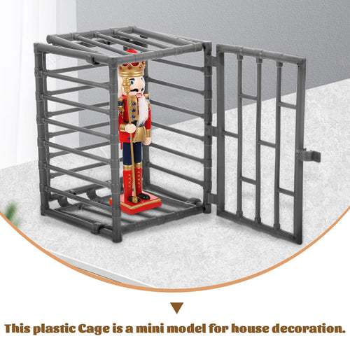 2-Piece Mini Plastic Cage Set for Displaying Stuffed Animals or Organizing Small Items - jojofuny