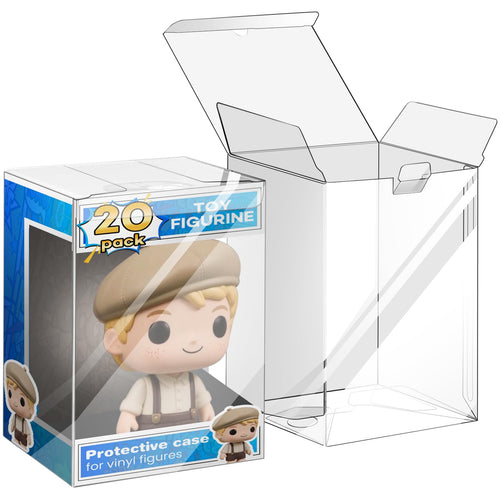 20 Pack Clear Pop Protectors for 4-Inch Funko Figures, 0.38mm PET Display Cases with Locking Tabs