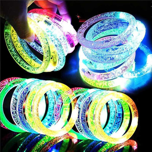 20 Pack LED Glow Bracelets by TURNMEON – Reusable Light Up Party Favors for Adults & Kids