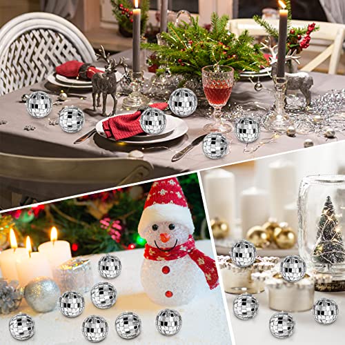 20-Pack Mini Disco Ball Cake Toppers by Newmemo – 1.6-Inch Hanging Mirror Ornaments for Parties