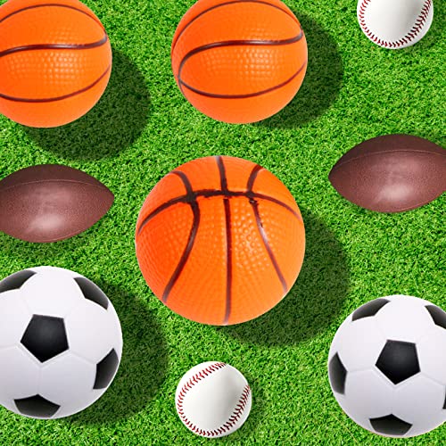 20 Pack Mini Foam Basketball Stress Balls – 1.6 Inch Squeeze Toys for Party Favors, School Rewards, and Stress Relief