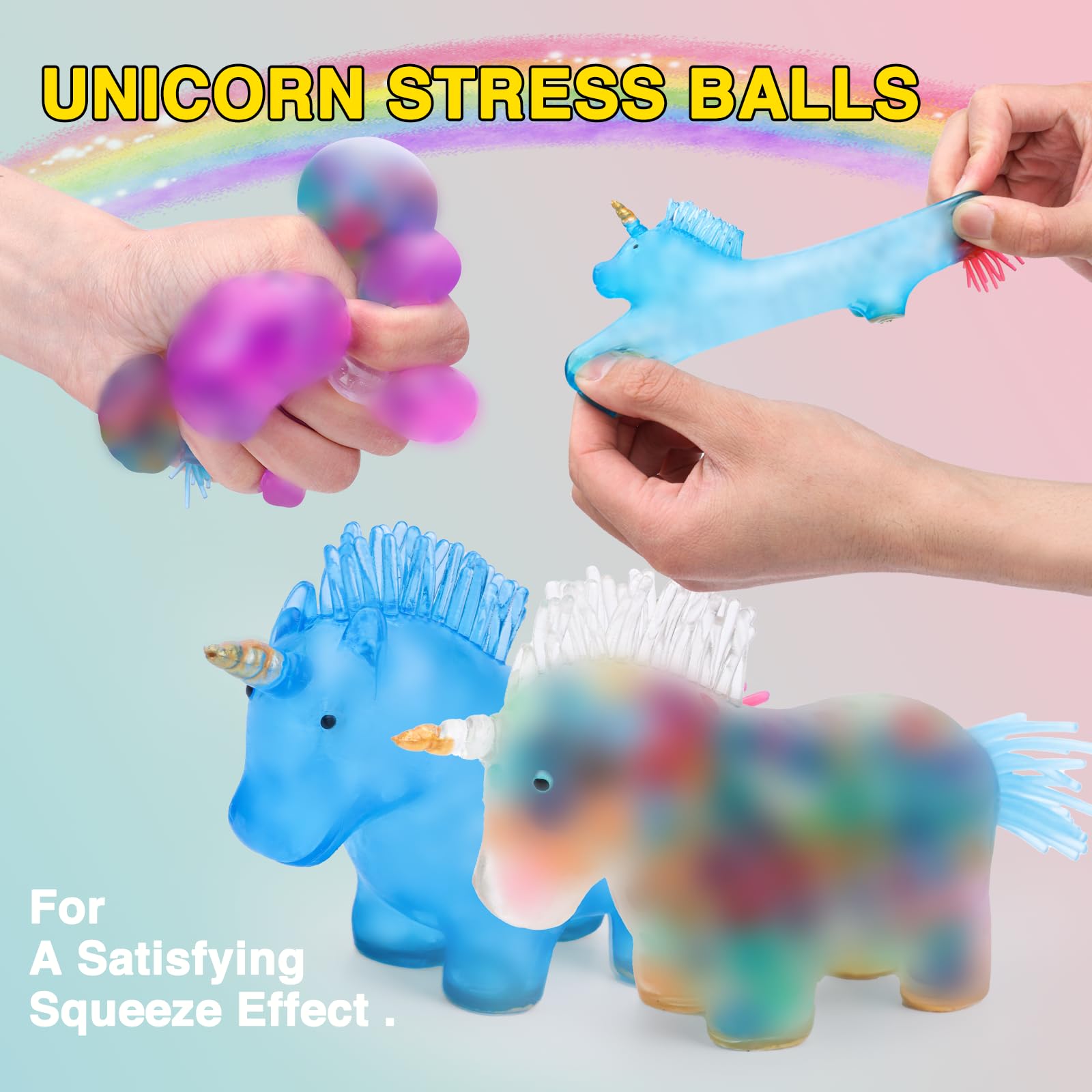 20 Pack Stress Balls Set – Squeeze Balls for Adults, Party Favors & Prize Box Stuffers by BESNEL