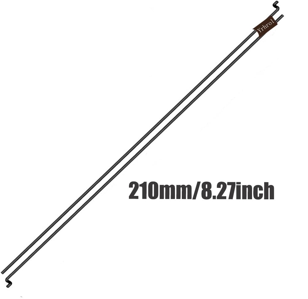 20-Piece RC Pushrod and Control Horn Linkage Set – 1.2mm x 210mm Z Push Rods, 1.3mm Adjustable Connectors, Nylon Horns for Airplane and Boat Models