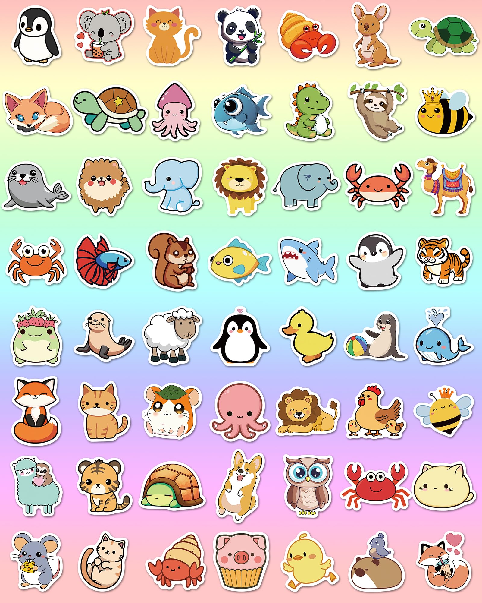 200 Animal Stickers for Kids - Cute Waterproof Vinyl Decals for Water Bottles, Laptops, and Classroom Prizes