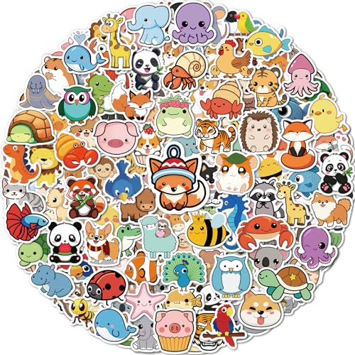 200 Animal Stickers for Kids - Cute Waterproof Vinyl Decals for Water Bottles, Laptops, and Classroom Prizes