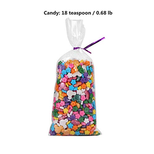 200 Clear OPP Cello Bags 4x9 Inches with 200 Twist Ties - 1.4 Mil Thick, Food Grade, BakeBaking