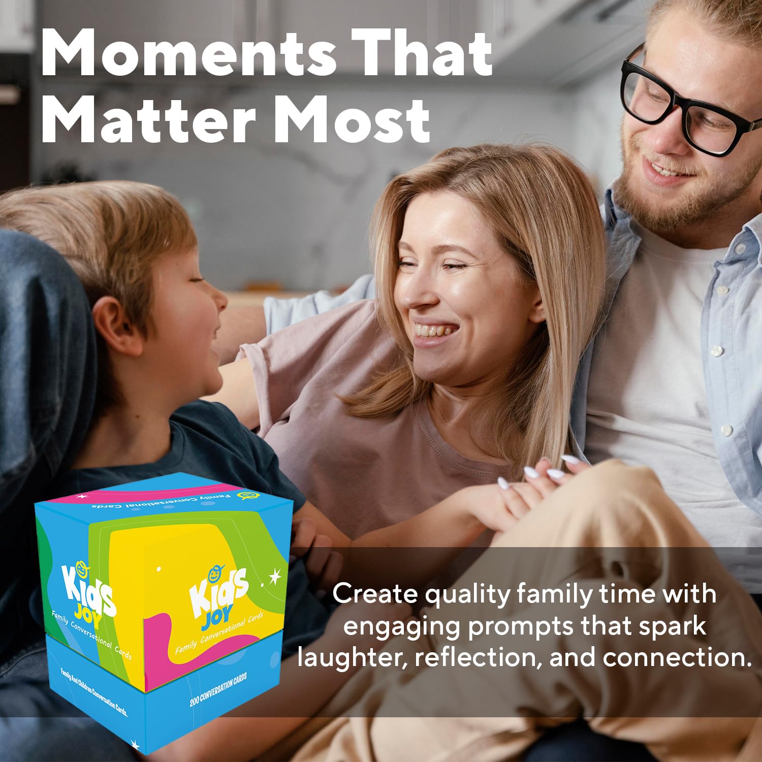 200 Family Discussion Cards Set - Thoughtful Conversation Starters for Dinners, Travel & Gifts by Pulitymet