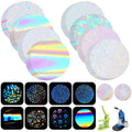 200 Holographic Glitter Badge Protective Films 45mm for 32mm Button Maker - 8 Patterns by Humyoun