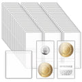 200 Pack Double Pocket Coin Flips - 2x2 Clear Plastic Sleeves for Coins, Jewelry & Gemstones