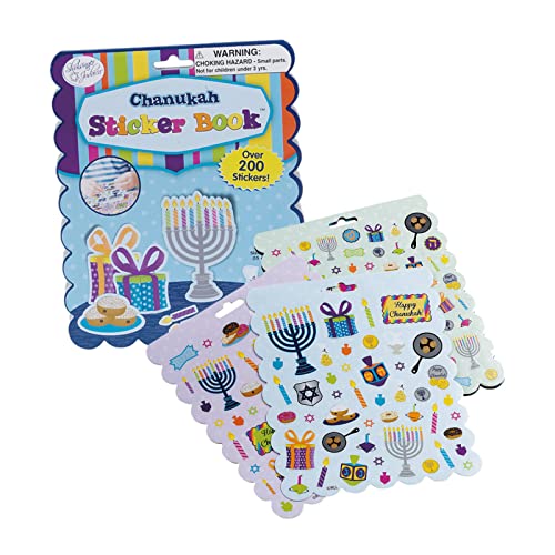 200-Piece Rite Lite Hanukkah Sticker Book – Prismatic Vinyl Stickers for Scrapbooking, Party Favors, and Decor