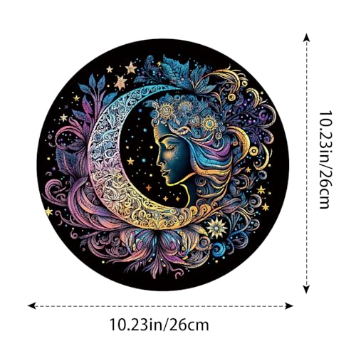 200-Piece Wooden Jigsaw Puzzle for Adults – Sun and Moon Animal Shapes by WHJSG