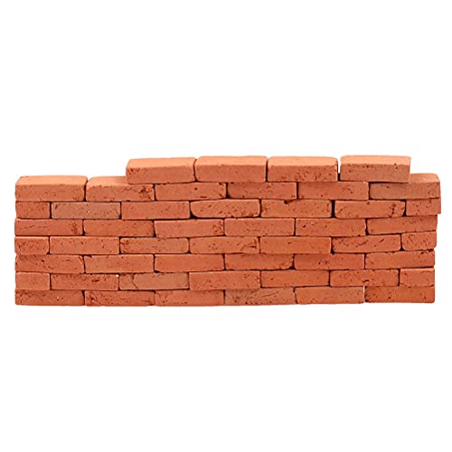 200 Pieces 1:16 Scale Miniature Red Clay Bricks for Dollhouse Model Building