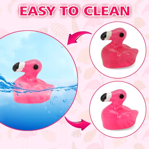 200 Pink Resin Flamingo Figurines – Miniature Decoration Set for DIY Crafts, Cake Toppers, and Fairy Gardens