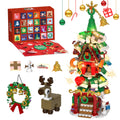 2025 Advent Calendar Christmas Tree House Building Set with LED Lights – 820-Piece Countdown Kit for Teens & Adults