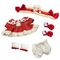 20cm Plush Doll Clothing Set Red - Soft Fabric Costume for 8-Inch Anime Stuffed Toys by S OUJCEN
