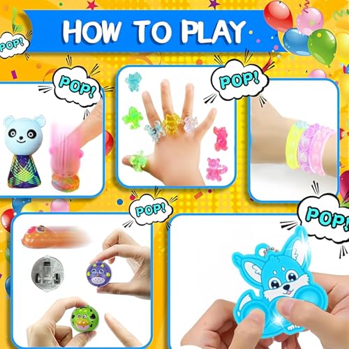 212-Piece Assorted Party Favors Toy Set for Kids - Bulk Prize Box for Events, Classrooms, and Birthdays