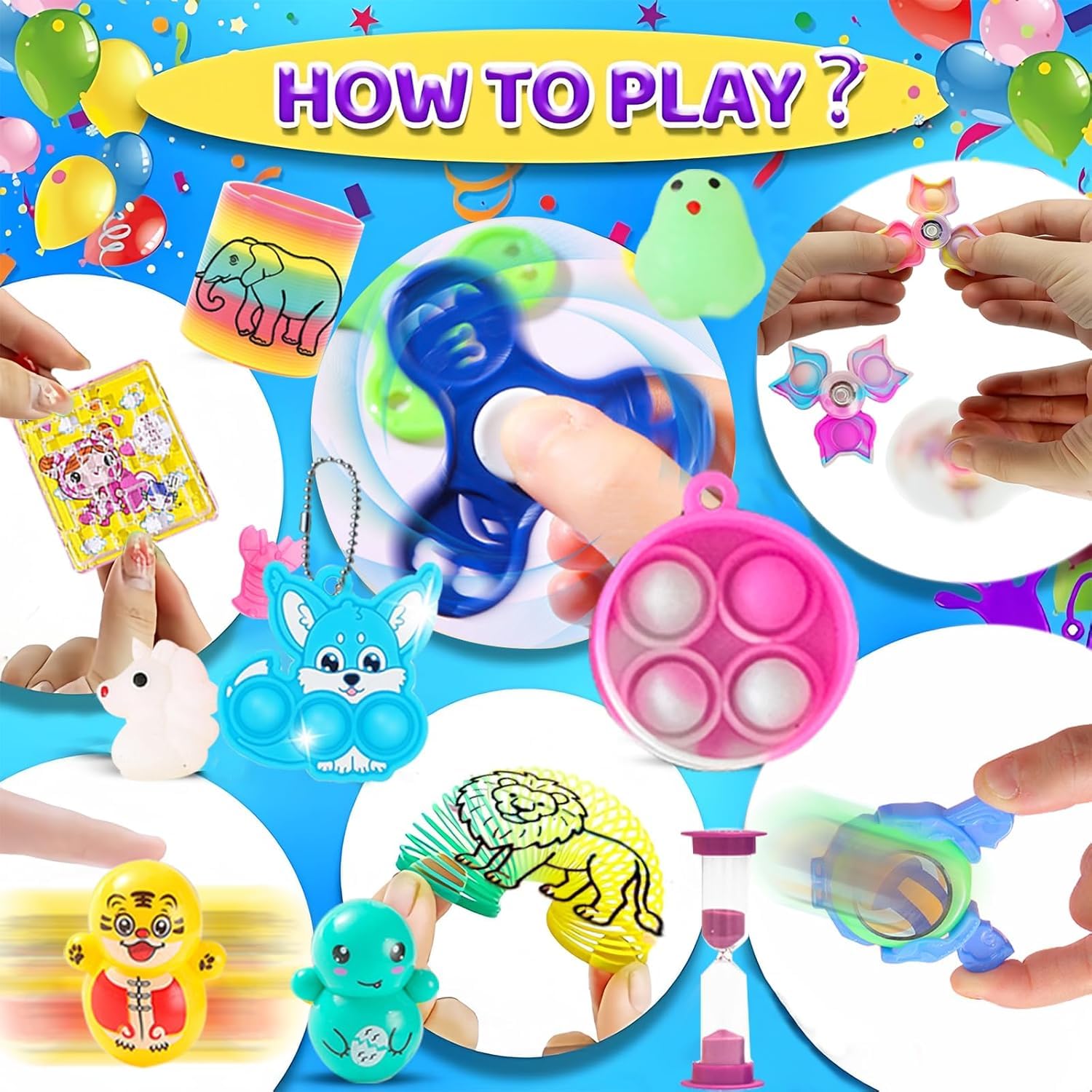 212-Piece Assorted Party Favors Toy Set for Kids - Bulk Prize Box for Events, Classrooms, and Birthdays