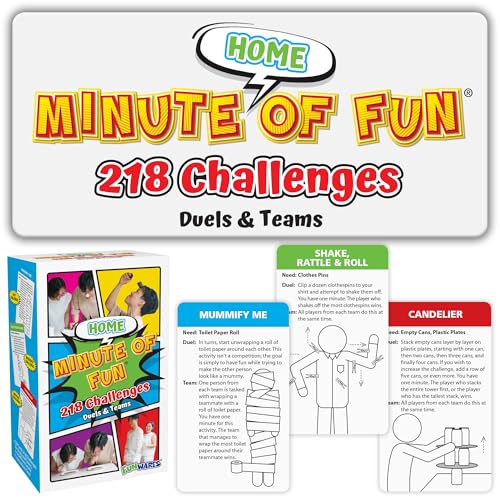 218 Minute-to-Win-It Challenges Card Game – Fun for Families & Parties Ages 8+