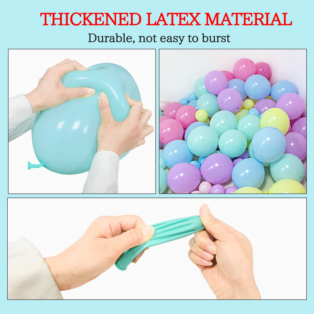 219Pcs Pastel Rainbow Balloon Arch Kit - 5 Inch Latex Balloons for Birthday, Wedding, Baby Shower Decorations