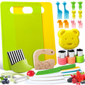 23-Piece Kids Cooking Set – Safe Kitchen Knives, Cutting Board, Peeler & Sandwich Cutters for Toddlers