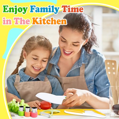 23-Piece Kids Cooking Set – Safe Kitchen Knives, Cutting Board, Peeler & Sandwich Cutters for Toddlers