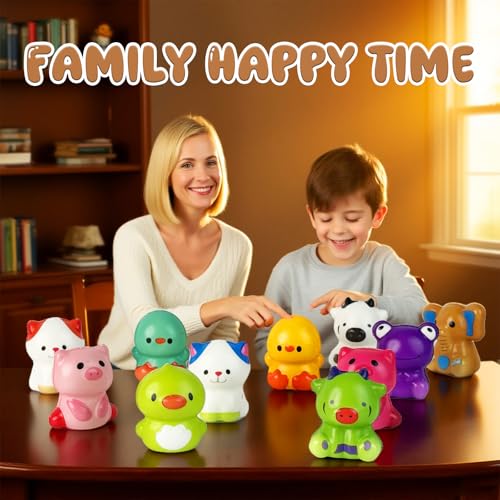 24 Animal Squishy Toys – Slow Rising PU Foam Stress Fidgets for Kids Party Favors