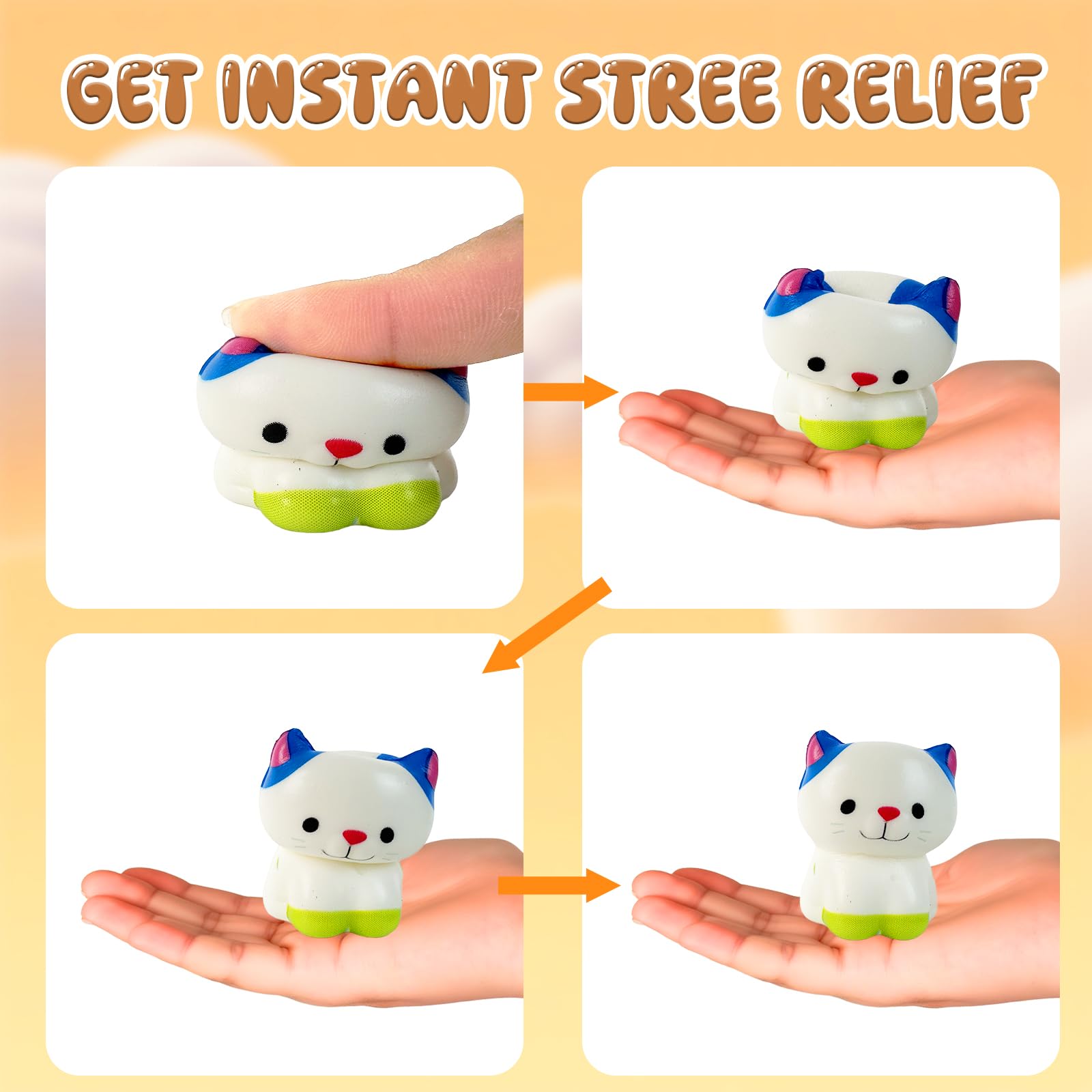 24 Animal Squishy Toys – Slow Rising PU Foam Stress Fidgets for Kids Party Favors