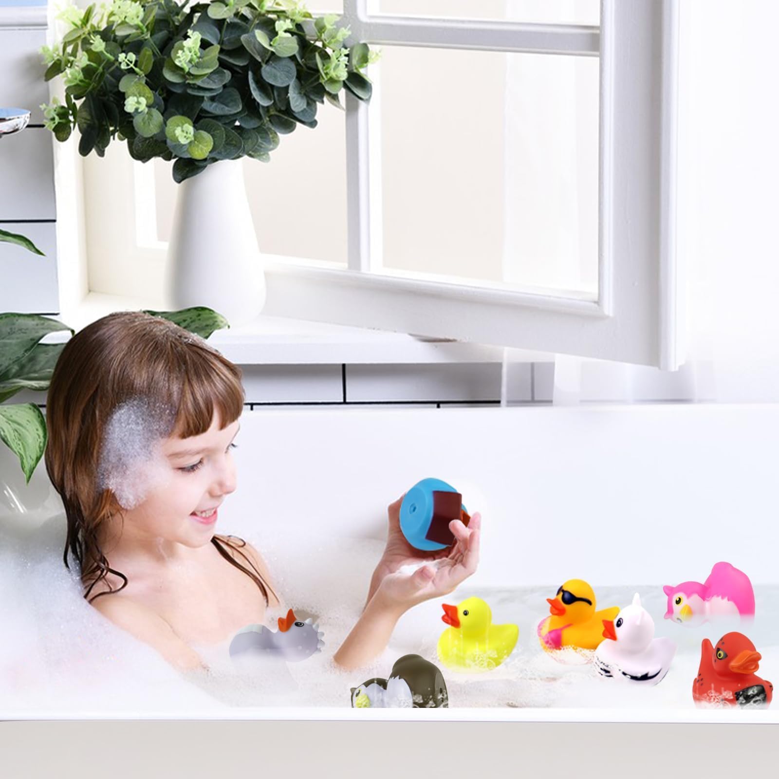 24 Assorted Rubber Ducks – 2.75 Inch Bulk Bath Toys for Kids, Party Favors, and Classroom Prizes