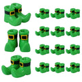 24 Mini Leprechaun Shoe Figurines – 12 Pairs of Resin St. Patrick's Day Boots for Crafts and Decor