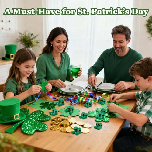 24 Mini Leprechaun Shoe Figurines – 12 Pairs of Resin St. Patrick's Day Boots for Crafts and Decor
