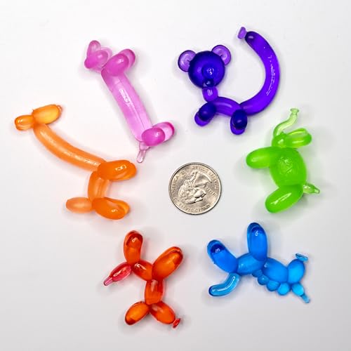 24-Pack Balloon Animal Erasers by Raymond Geddes – Cute Rubber Erasers in 6 Colors