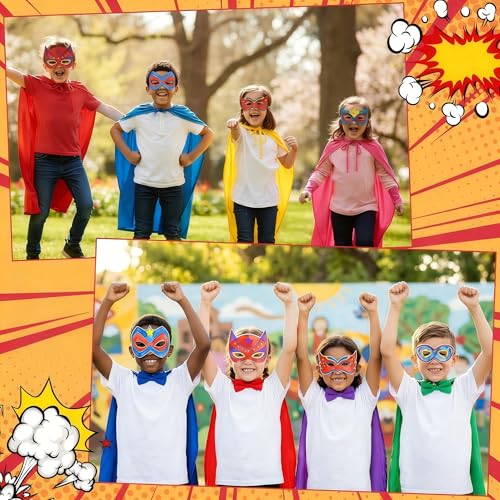 24 Pack Color Your Own Hero Masks - DIY Blank Paper Mask Craft Kit for Party Favors