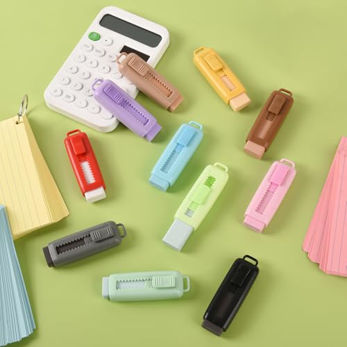 24 Pack Cute Retractable Erasers - Kawaii Cartoon Eraser Pencils for Kids, School Supplies, Party Favors (Style 2)