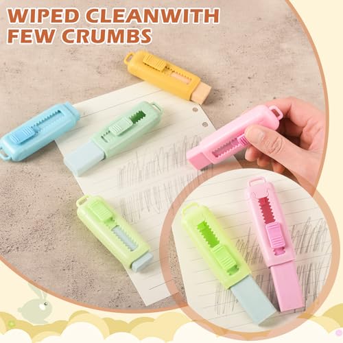 24 Pack Cute Retractable Erasers - Kawaii Cartoon Eraser Pencils for Kids, School Supplies, Party Favors (Style 2)