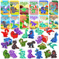 24 Pack Dinosaur Pop Fidget Valentines Cards and Keychains for Kids Classroom Exchange