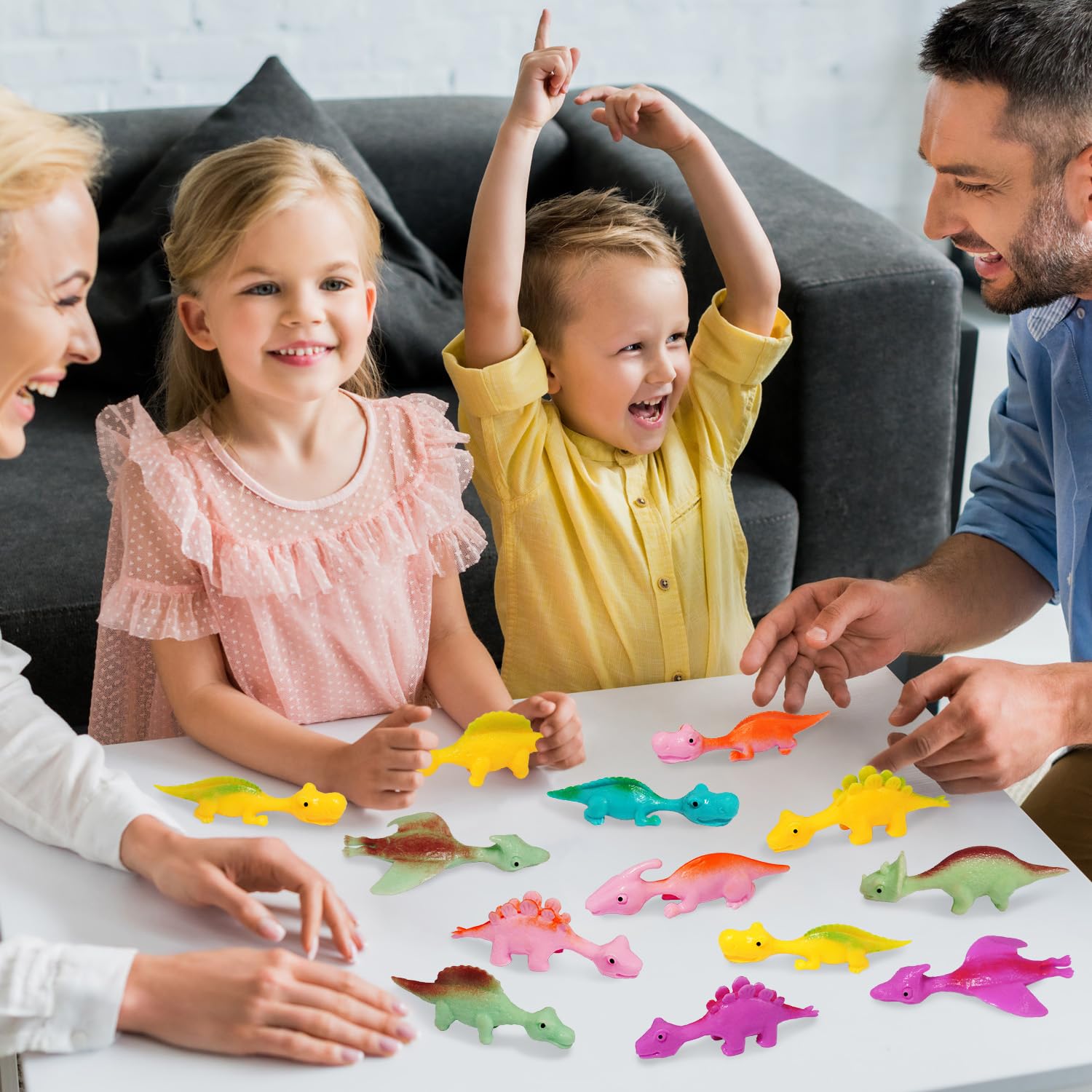 24-Pack Dinosaur Slingshot Valentine's Day Cards and Toys for Kids Classroom Favors