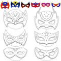 24-Pack DIY Hero Mask Craft Kit for Kids – Color Your Own Superhero Masks with 6 Designs