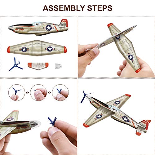 24-Pack Foam Glider Planes – 6 Designs, Easy Assembly, Party Favors for Kids