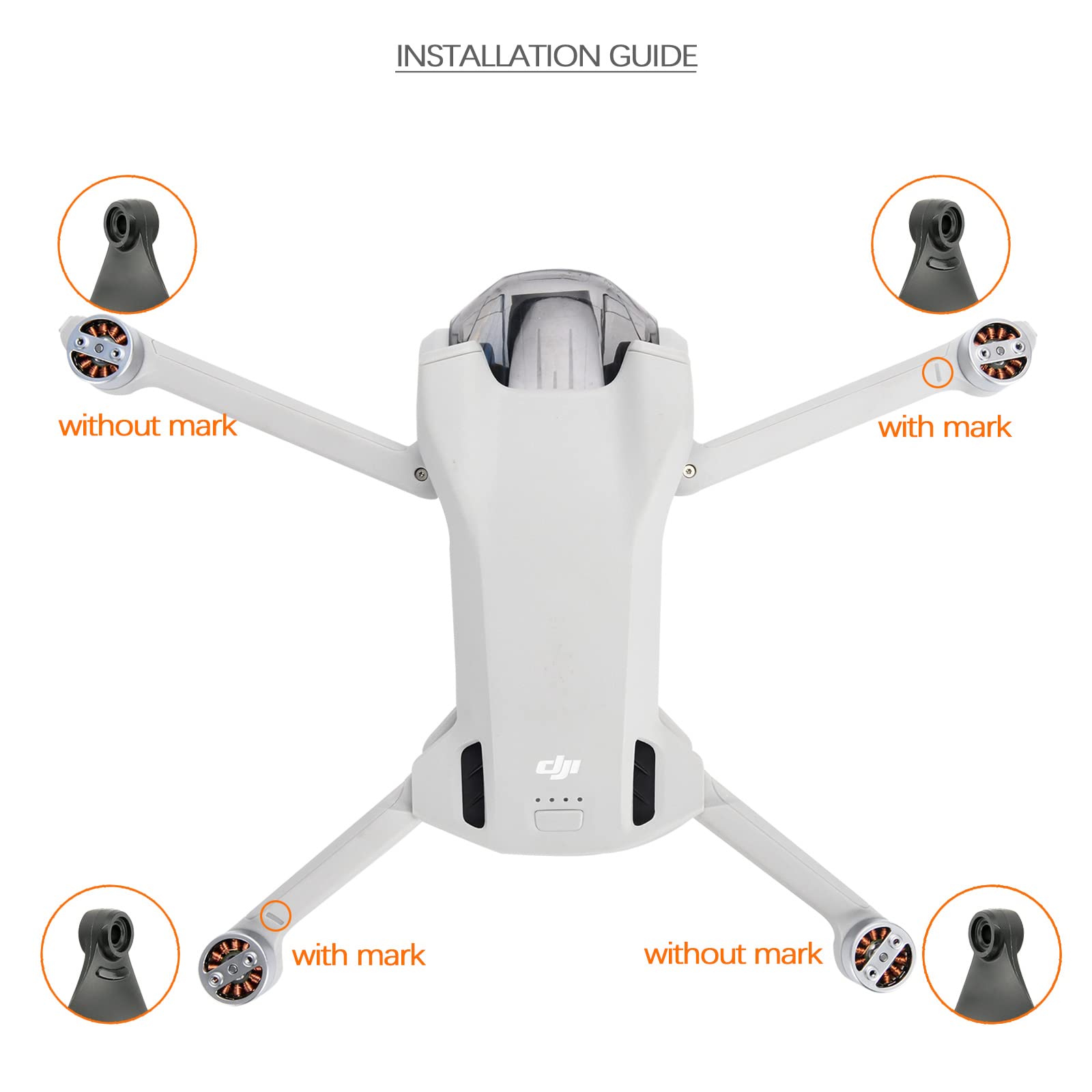 24-Pack Mini 3 Propellers Compatible with DJI Mini 3 & Lito X1 (Not for Mini 3 Pro) with Screws and Screwdrivers