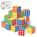 24 Pack Mini 3x3 Puzzle Cubes - Liorbit 1.18" Party Favors, Classroom Rewards, Stress Relief Toy