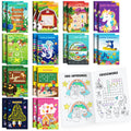 24-Pack Mini Activity Books for Kids Ages 4-12 – Bulk Party Favors with Mazes, Coloring, Puzzles