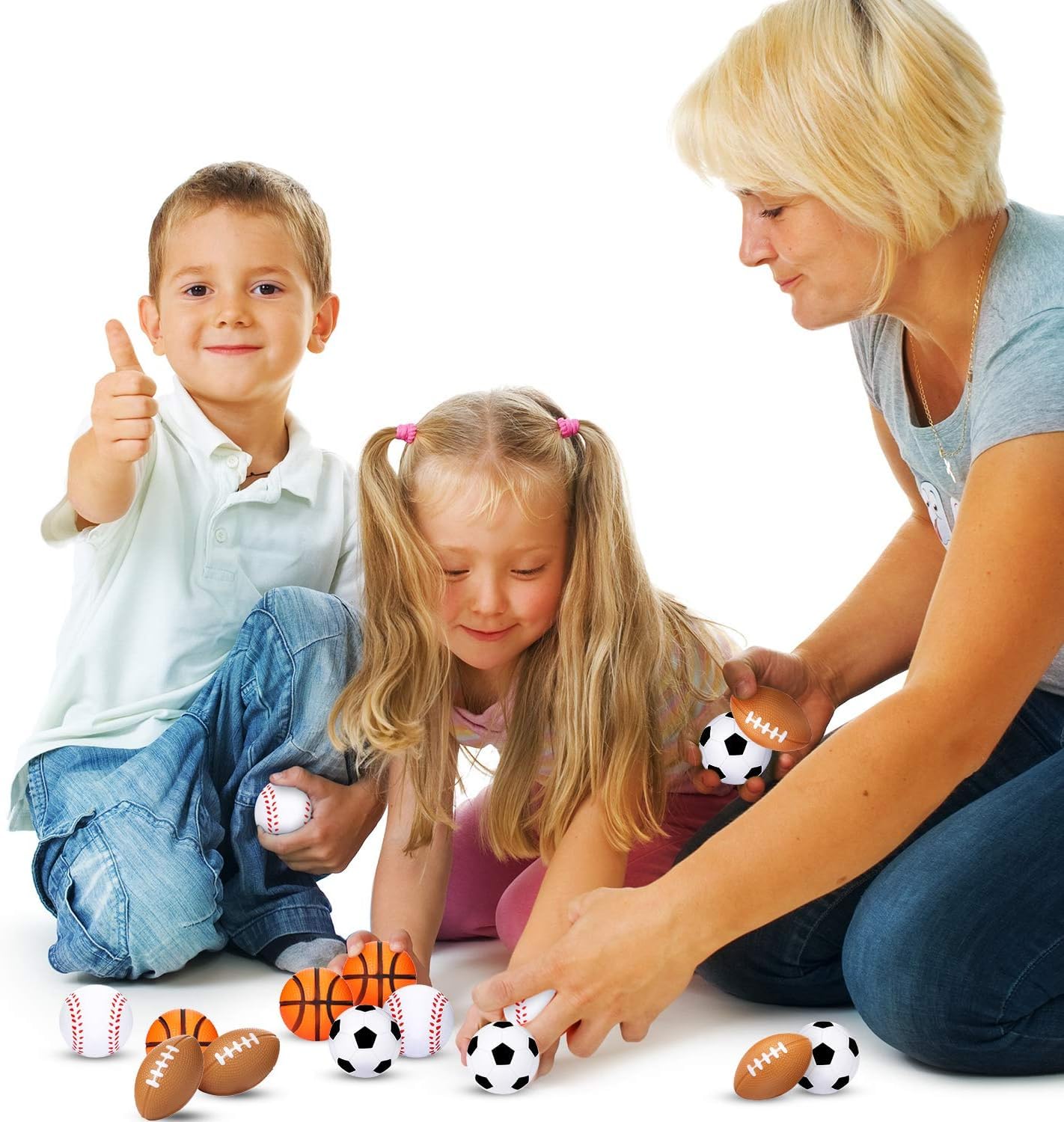 24 Pack Mini Foam Soccer Ball Cupcake Toppers – Stress Balls for Party Favors & School Rewards