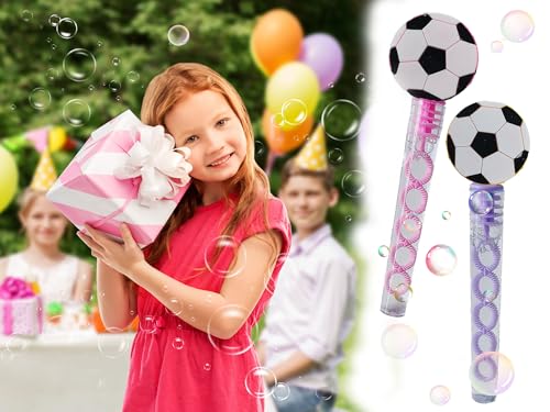 24-Pack Mini Soccer Bubble Wands – Party Favors, Classroom Prizes, Carnival Giveaways